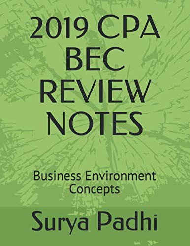 Beispielbild fr 2019 CPA BEC REVIEW NOTES: Business Environment Concepts zum Verkauf von SecondSale