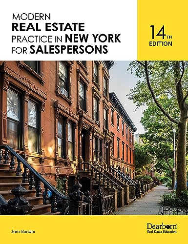 Imagen de archivo de Modern Real Estate Practice in New York for Salespersons, 14th Edition. Including 26 Unit Quizzes, highlighted key terms, Math References and a detailed Glossary (Dearborn Real Estate Education) a la venta por GF Books, Inc.