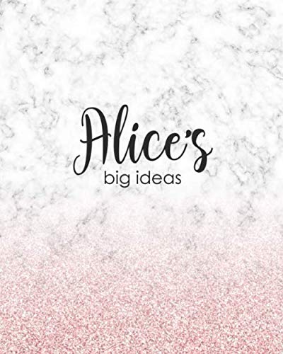 Beispielbild fr Alice's Big Ideas: Personalized Notebook - 8x10 Lined Women's Journal zum Verkauf von Revaluation Books