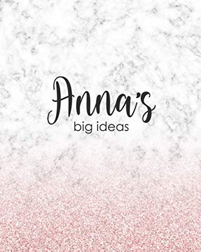 9781079373622: Anna's Big Ideas: Personalized Notebook - 8x10 Lined Women's Journal
