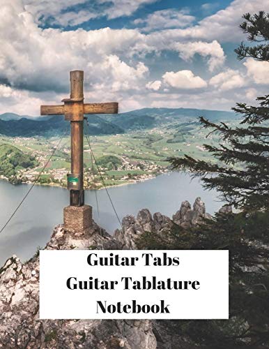 Imagen de archivo de Guitar Tabs Paper Guitar Tablature Notebook: Cool Christian Cross 100 page 8.5" x 11" blank Guitar sheet music composition manuscript diary journal . blank staffs staves & space for title. a la venta por Revaluation Books