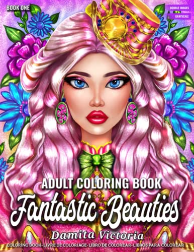 9781079687149: Adult Coloring Book | Fantastic Beauties: Beautiful Women Coloring and Flower Coloring Books for Adults Relaxation