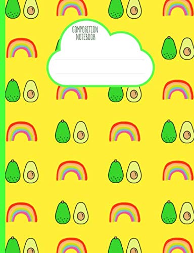 Stock image for Composition Notebook: Avocado, Rainbow, Graph paper ,Quad Ruled, Squared, Grid, Ideal for students, Design Work, 5x5, yellow for sale by Revaluation Books