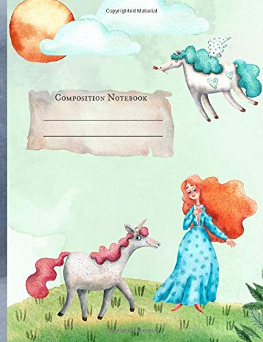 Immagine dell'editore per Composition Notebook: Sketchbook for kids, Composition Notebook for Drawing & Sketching, Princess. Unicorn. Fairytale, Green venduto da Revaluation Books