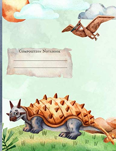 9781080106271: Composition Notebook: Graph paper. Quad Ruled, Squared, Grid, Ideal for students, Design Work, 4x4 (large squares) Dinosaur, Green