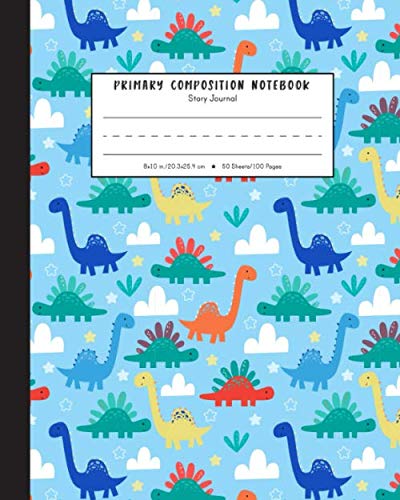 Stock image for Primary Composition Notebook: Picture Space and Dashed Midline | Grades K-2 Story Journal (Dinosaur School Exercise Book) for sale by Revaluation Books