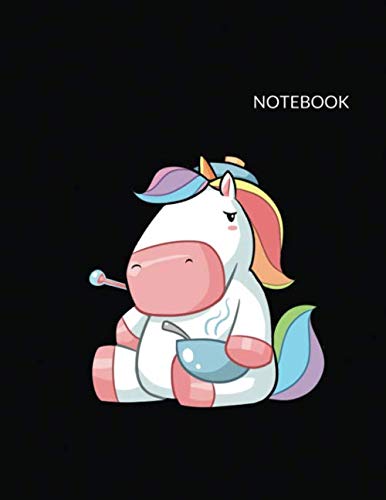 Beispielbild fr NOTEBOOK: Single Cute Unicorn: Minimalist Composition Notebook For Girls | 100 Pages - College-Ruled Lined Journal | Black Cover, 8.5" x 11" Large Notebook | zum Verkauf von Revaluation Books