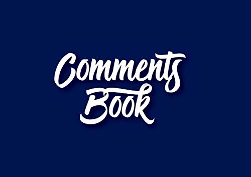 9781080627455: Comments Book for Visitors and Guests