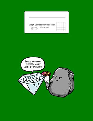 9781080832088: Graph Composition Notebook: Under Pressure Diamonds Funny  Sayings Rocks Puns Jokes Gift - Green Math, Physics,