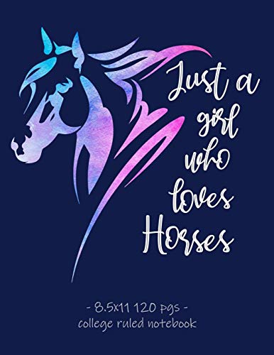 Stock image for JUST A GIRL WHO LOVES HORSES: School Notebook for Horse Riding Equestrian Riders - 8.5x11 (Horse Riding Lovers) for sale by Ergodebooks