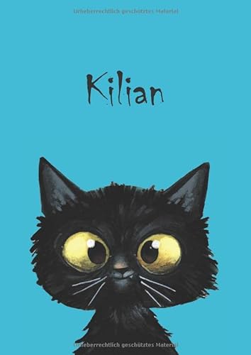 Beispielbild fr Kilian: Katze - Notizbuch / Malbuch - DIN A4 - blanko - glnzendes Coverfinish zum Verkauf von Buchpark