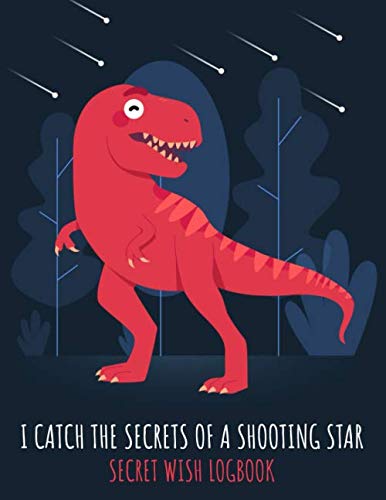 Stock image for I catch the secrets of a Shooting Star - Secret Wish Logbook: Cool shooting star logbook with funny dinosaur to write down wishes after observing shooting stars, great family fun for boys for sale by Revaluation Books