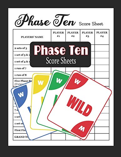 Phase Ten Score Sheets: Phase 10 Card Game - Butler, Betty: 9781081929275 -  AbeBooks