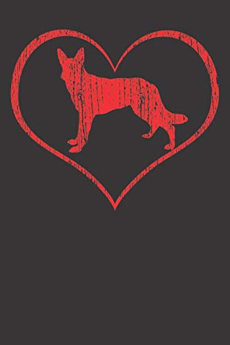 Notebook: Dot Grid Dotted 6x9 120 Pages Vintage German Shepherd Police Dog Mom Dad Owner Gift (Paperback) - Nooootebooklooove 112 Publishing