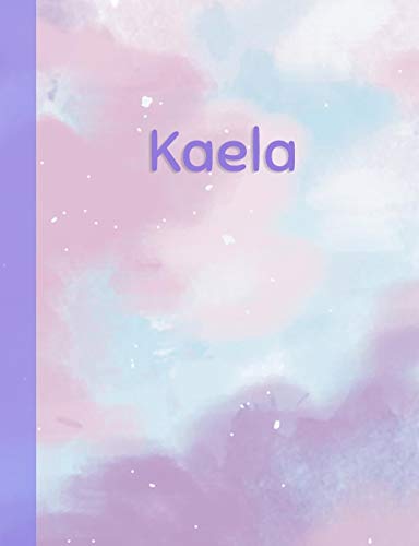 Immagine dell'editore per Kaela: Personalized Composition Notebook College Ruled (Lined) Exercise Book for School Notes, Assignments, Homework, Essay Writing. Purple Pink Blue Cover Art - Cloud Marble with Name venduto da Revaluation Books