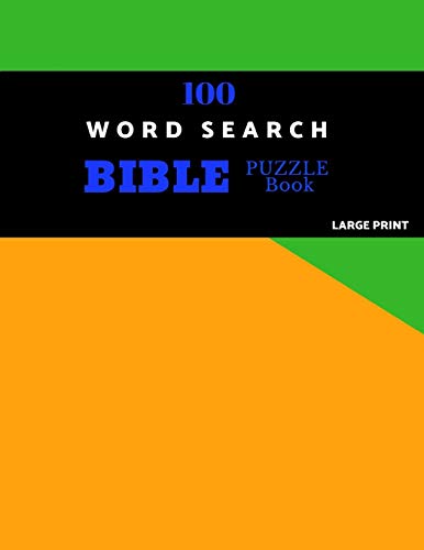 9781086276893: 100 Word Search Bible Puzzle Book Large Print: Brain Challenging Bible Puzzles For Hours Of Fun