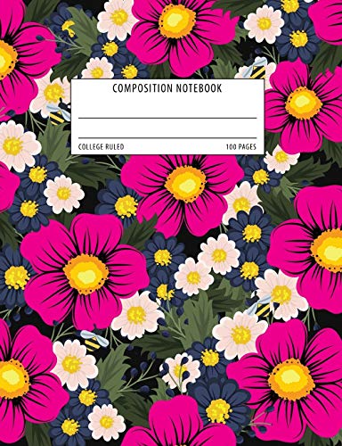 Beispielbild fr Composition Notebook: College Ruled School Exercise Book - Colorful Pink Flowers zum Verkauf von SecondSale