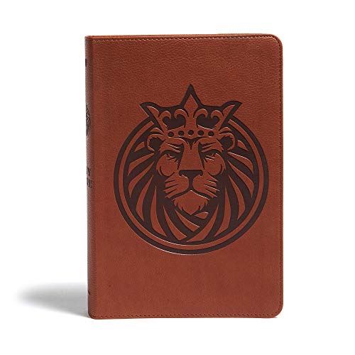 Stock image for KJV Kids Bible, Lion LeatherTouch, Red Letter, Presentation Page, Study Helps for Children, Full-Color Inserts and Maps, Easy-to-Read Bible MCM Type for sale by Pennywisestore