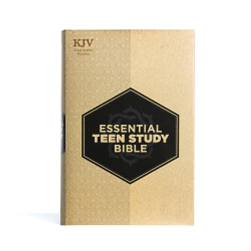 Stock image for KJV Essential Teen Study Bible, Hardcover, Devotionals, Study Tools, Red Letter, Pure Cambridge Text, Presentation Page, Full-Color Maps, Easy-to-Read Bible MCM Type [Hardcover] Holman Bible Publishe for sale by Lakeside Books