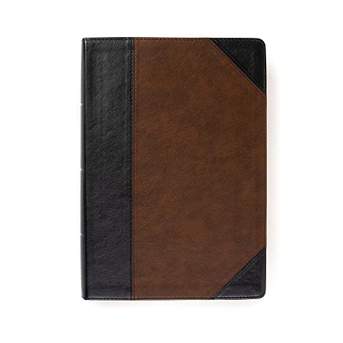 Stock image for KJV Super Giant Print Reference Bible, Black/Brown LeatherTouch for sale by Front Cover Books