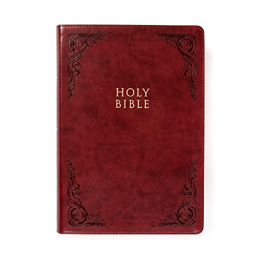 Stock image for KJV Super Giant Print Reference Bible, Burgundy LeatherTouch, Indexed, Red Letter, Pure Cambridge Text, Presentation Page, Cross-References, Full-Color Maps, Easy-to-Read Bible MCM Type for sale by Red's Corner LLC