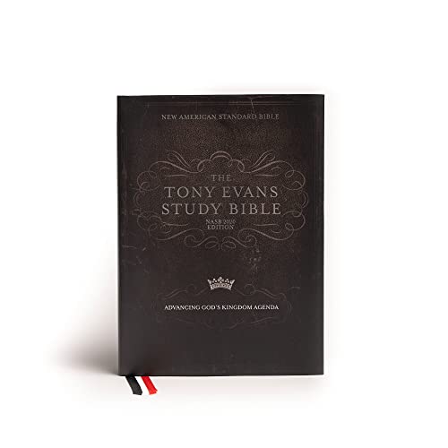 Stock image for NASB Tony Evans Study Bible, Jacketed Hardcover, Black Letter, Study Notes and Commentary, Articles, Videos, Charts, Easy-to-Read Bible Karmnina Type for sale by GF Books, Inc.