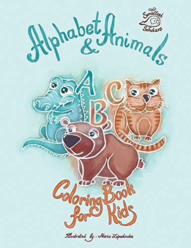 9781087917191: Alphabet & Animals coloring book for kids