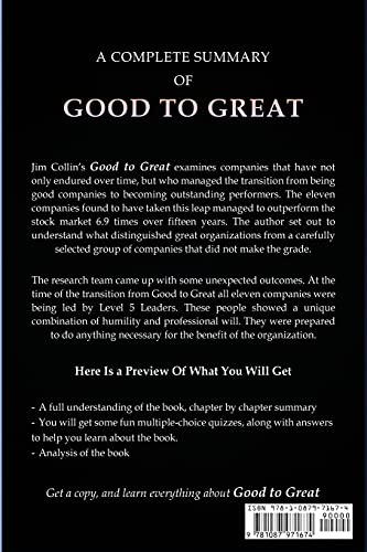 Imagen de archivo de Summary of Good to Great a la venta por GreatBookPrices