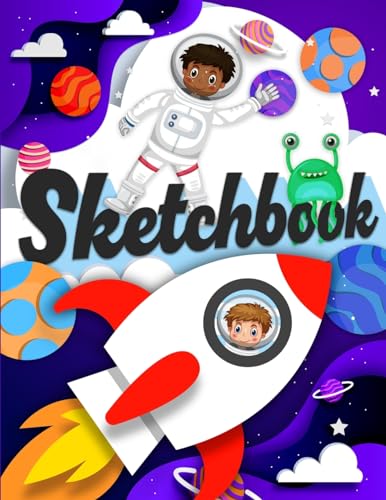 Beispielbild fr Sketchbook: A Drawing Notebook with Astronauts, Rockets, and Cute Aliens, Sketch Pad (8.5x11) zum Verkauf von GreatBookPrices