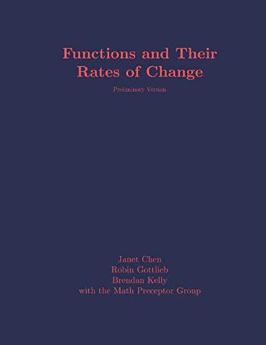 Stock image for Functions and their Rates of Change: Preliminary Edition for sale by Revaluation Books