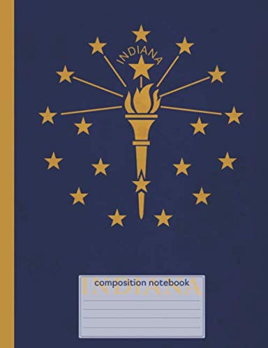 Stock image for Indiana Composition Notebook: State Flag Distressed Design | Wide Ruled Notebook | Blank Lined Journal for School & College for sale by Revaluation Books