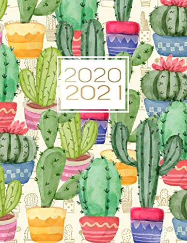 Imagen de archivo de 2020-2021: Two Year Planner |Cactus Watercolor Cover | 2 Year Calendar 2020-2021 Monthly | 24 Months Agenda Planner with Holiday |Inspirational Quotes . Appointment 24 Months Jan 2020 to Dec 2021 a la venta por Books From California