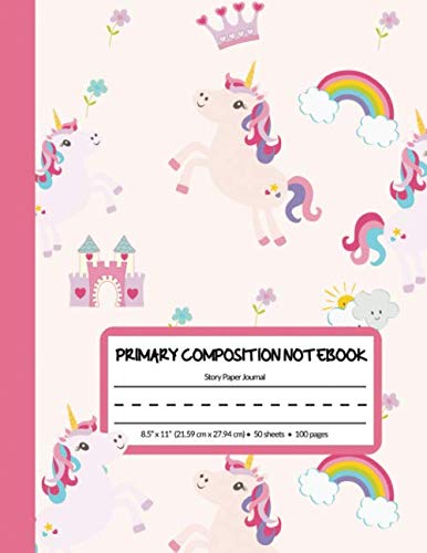 Beispielbild fr PRIMARY COMPOSITION NOTEBOOK Story Paper Journal: Dashed Midline And Picture Space | 100 Pages Kids Story Notebook | Grades K-2 Draw and Write Journal . Light Pink Unicorn Series | Perfect for Gift zum Verkauf von Revaluation Books