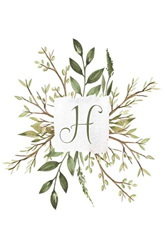 Stock image for H: Watercolor Forest Plants Monogram Notebook for sale by Revaluation Books