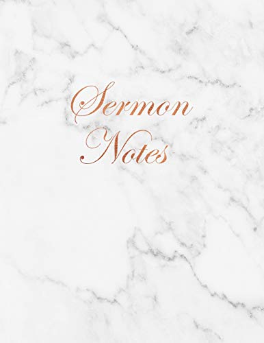 Imagen de archivo de Sermon Notes: Beautiful White Marble and Gold inlay Journal for Christian Women (Marble and Gold Christian Notebooks) a la venta por Revaluation Books