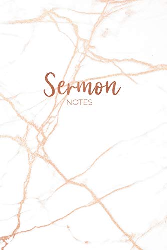Imagen de archivo de Sermon Notes: Beautiful Pink Marble and Rose Gold inlay Journal for Christian Women (Marble and Gold Christian Notebooks) a la venta por Revaluation Books