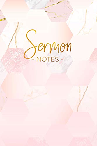 Imagen de archivo de Sermon Notes: Beautiful Pink Marble and Rose Gold Bible Journal for Christian Women (Marble and Gold Christian Notebooks) a la venta por Revaluation Books