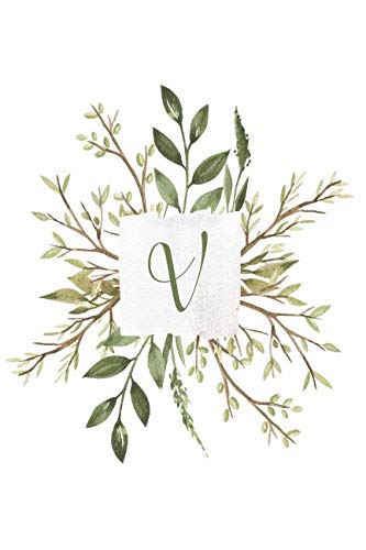 Stock image for V: Watercolor Forest Plants Mongram Notebook (Watercolor Forest Plants Monogram Notebook) for sale by Revaluation Books