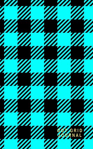 Stock image for Dot Grid Journal: Turquoise and Black Plaid Cover 5 x 8 - Dot Grid Journal Notebook 124 Pages for sale by Revaluation Books