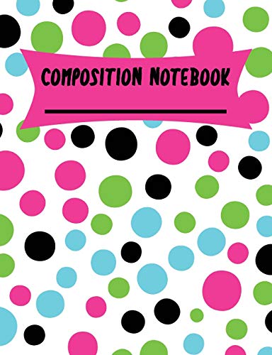 9781090697790: Composition Notebook: Polka Dot Pattern College Ruled Lined Paper Book Hots and White (CN 7.44" x 9.69" 100pages)