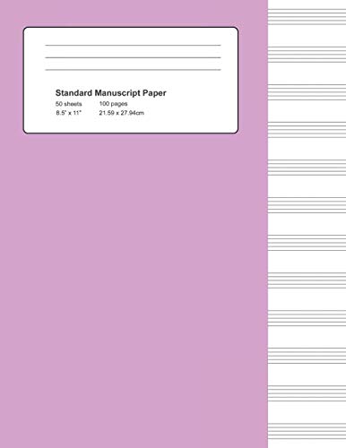 9781090823038: Standard Manuscript Paper: Lavender Cover, Blank Sheet Music Notebook