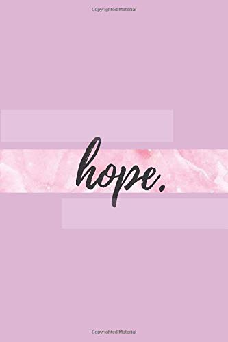 9781091058088: hope: Motivational Notebook, Journal, Diary (110 Pages, Blank, 6x9 )