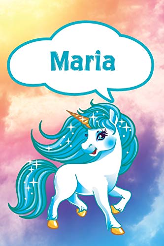 9781091534865: Maria: Unicorn Blank Comic Book Notebook Journal book 120 pages 6"x9"