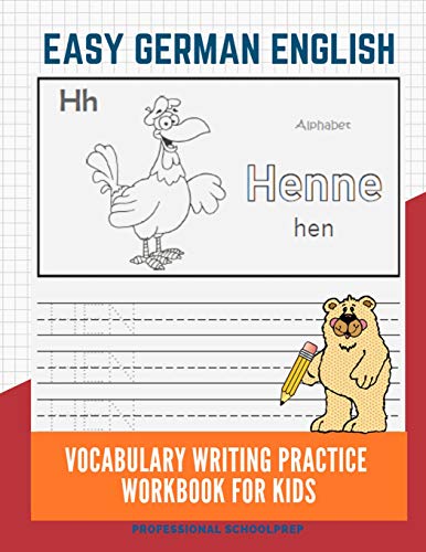 Stock image for Easy German English Vocabulary Writing Practice Workbook for Kids: Fun Big Flashcards basic words for children to learn to read, trace and write . language with cute picture for coloring. for sale by BooksRun