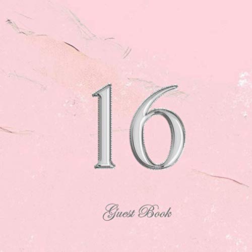 Stock image for 16 Guest Book: Perfect 16th Birthday Memory Record - Bonus Gift Log - Cream Paper - Thank You Checklist - Framed Photo Pages - Pink Marble Cover for sale by Revaluation Books