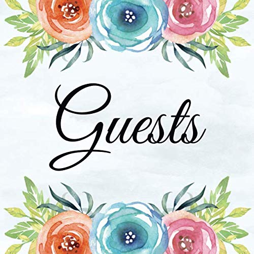 Stock image for Guest Book Floral Cover: GuestBook + Gift Log for Wedding Anniversary, Engagement Party | Bridal and Baby Shower | Keepsake Memory for Birthday . Graduation Parties | Grey Cover with Flowers for sale by Revaluation Books