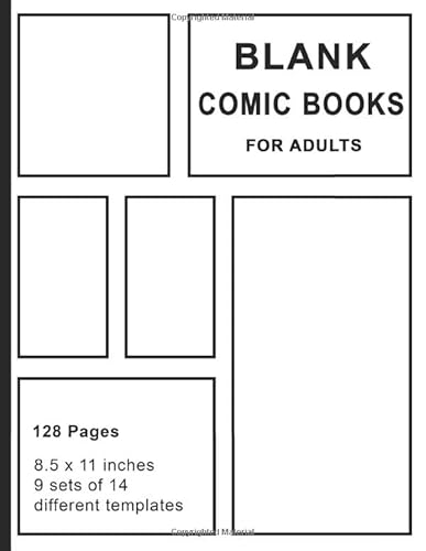 Stock image for Blank Comic Books For Adults: Comic Sketch Book Blank | Blank Comic Book Journal Over 100 Pages 8.5" X 11" Cartoon / Comic Book With Lots Of Templates (Large Blank Comic Book) for sale by Revaluation Books