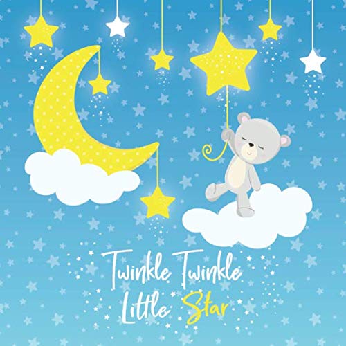 Imagen de archivo de Twinkle Twinkle Little Star: Baby Shower Guest Book with Wishes for Baby & Advice for Parents + BONUS Gift Tracker Log + Keepsake Memory Pages | Starry Night with Moon & Cute Teddy Bear - Blue Yellow Guest Sign-In Book a la venta por Revaluation Books