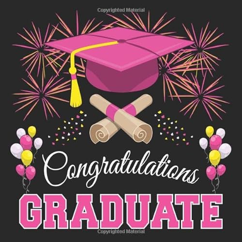 Stock image for Graduation Guest Book: Congratulations Graduate GuestBook + Gift Log | Class of 2019 Graduation Party Memory Sign In Keepsake Journal | Black Pink Cover for sale by Revaluation Books