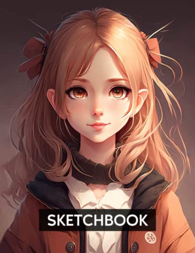 Sketchbook: Anime style cover, sketchbook for Drawing, Coloring